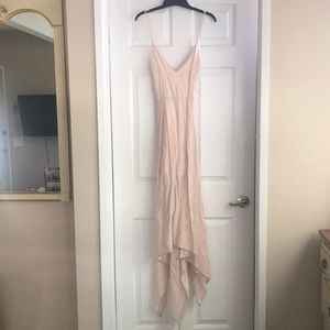 The vintage shop asymmetrical nude dress